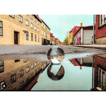 SZKLANA KRYSZTAŁOWA KULA 10CM DO ZDJĘĆ PREZENT FOTO