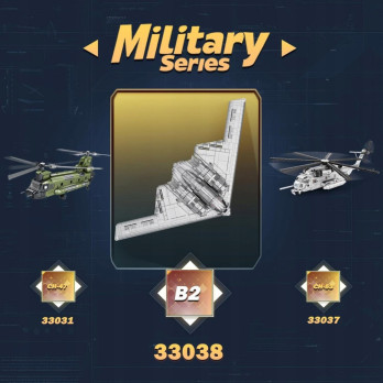 KLOCKI KONSTRUKCYJNE REOBRIX 33038 BOMBOWIEC B-2 WOJSKOWY ODRZUTOWIEC