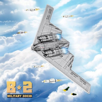 KLOCKI KONSTRUKCYJNE REOBRIX 33038 BOMBOWIEC B-2 WOJSKOWY ODRZUTOWIEC