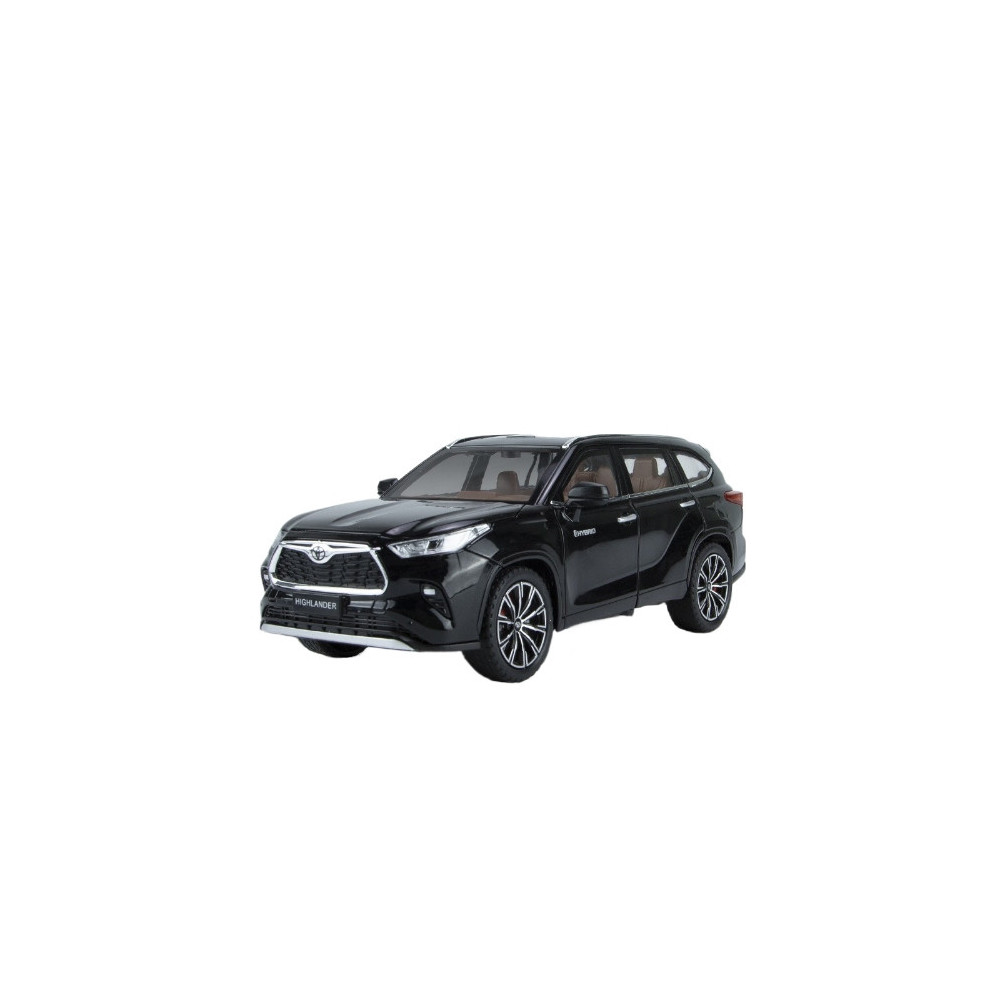 TOYOTA HIGHLANDER METALOWY MODEL SAMOCHODU 1:24 DŹWIĘK ŚWIATŁO CZARNY