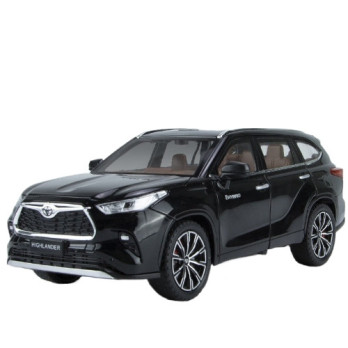 TOYOTA HIGHLANDER METALOWY MODEL SAMOCHODU 1:24 DŹWIĘK ŚWIATŁO CZARNY