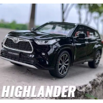 TOYOTA HIGHLANDER METALOWY MODEL SAMOCHODU 1:24 DŹWIĘK ŚWIATŁO CZARNY