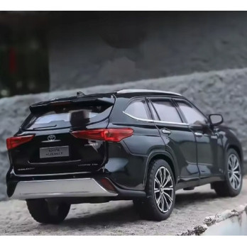 TOYOTA HIGHLANDER METALOWY MODEL SAMOCHODU 1:24 DŹWIĘK ŚWIATŁO CZARNY