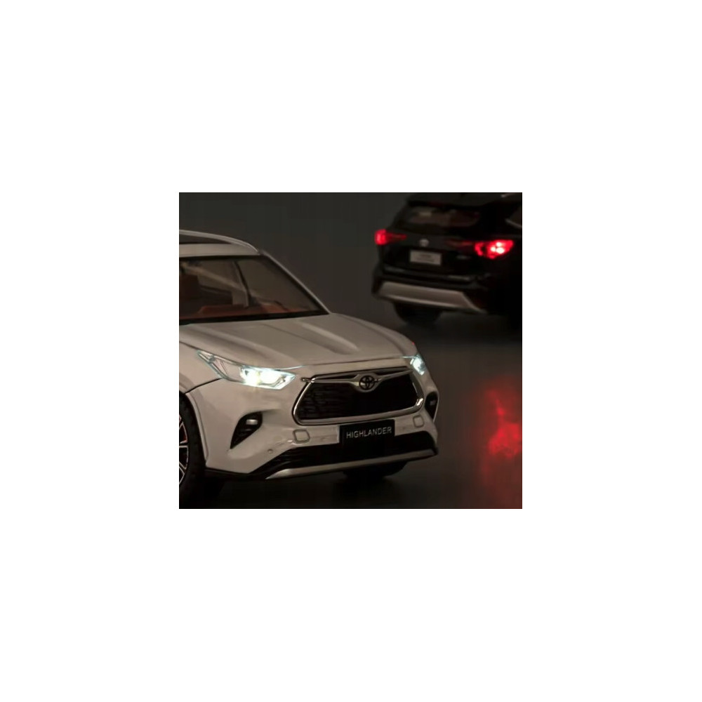 TOYOTA HIGHLANDER METALOWY MODEL SAMOCHODU 1:24 DŹWIĘK ŚWIATŁO CZARNY