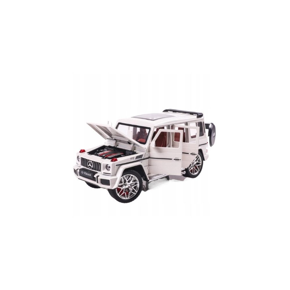 MERCEDES-BENZ G63 METALOWY MODEL SAMOCHODU 1:24 DŹWIĘK ŚWIATŁO BIAŁY