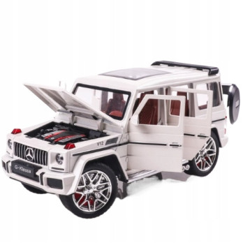 MERCEDES-BENZ G63 METALOWY MODEL SAMOCHODU 1:24 DŹWIĘK ŚWIATŁO BIAŁY