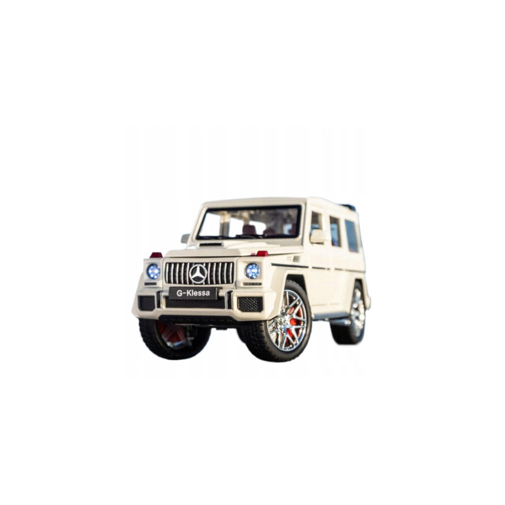 MERCEDES-BENZ G63 METALOWY MODEL SAMOCHODU 1:24 DŹWIĘK ŚWIATŁO BIAŁY