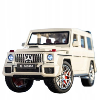 MERCEDES-BENZ G63 METALOWY MODEL SAMOCHODU 1:24 DŹWIĘK ŚWIATŁO BIAŁY