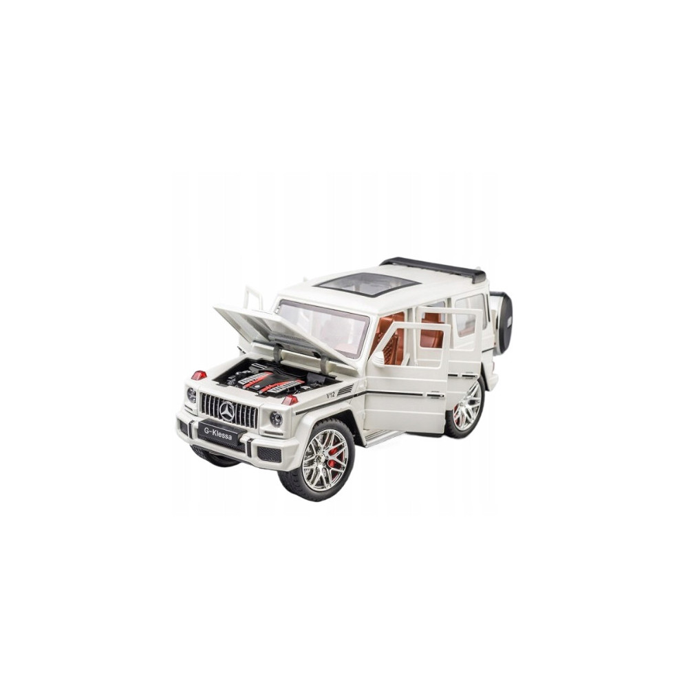 MERCEDES-BENZ G63 METALOWY MODEL SAMOCHODU 1:24 DŹWIĘK ŚWIATŁO BIAŁY