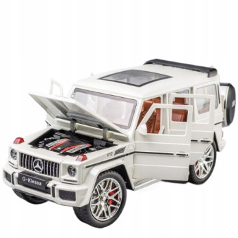 MERCEDES-BENZ G63 METALOWY MODEL SAMOCHODU 1:24 DŹWIĘK ŚWIATŁO BIAŁY