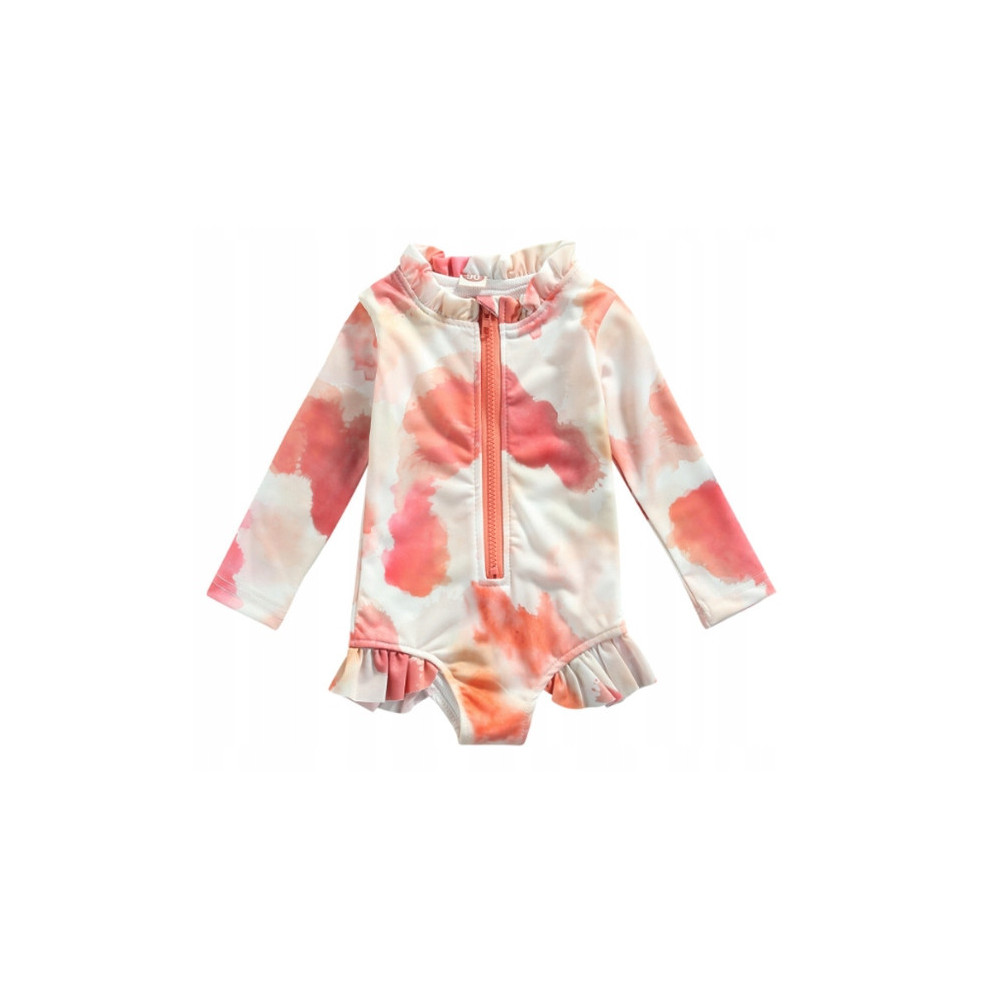 STRÓJ KĄPIELOWY DZIEWCZĘCY KOMBINEZON TIE DYE UV UPF50+ 116/122 5+ LAT