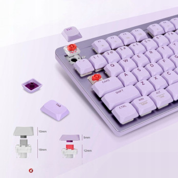 ZESTAW BEZPRZEWODOWY KLAWIATURA MYSZ MECHANICZNA 2,4G NISKI PROFIL CICHA