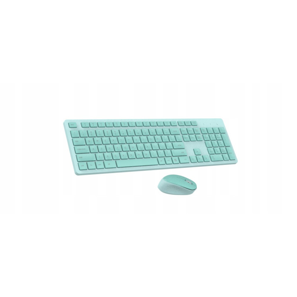 ZESTAW BEZPRZEWODOWY KLAWIATURA I MYSZ QWERTY IT USB ZIELONA