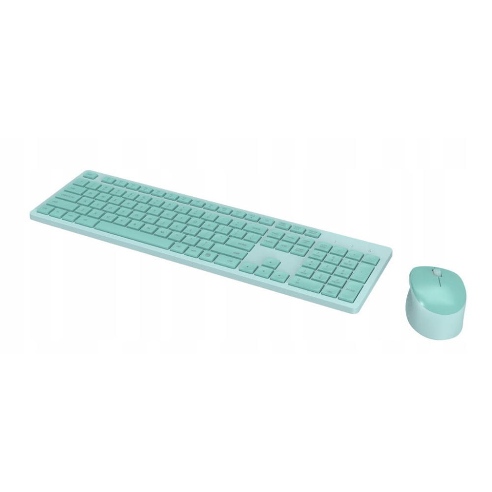 ZESTAW BEZPRZEWODOWY KLAWIATURA I MYSZ QWERTY IT USB ZIELONA