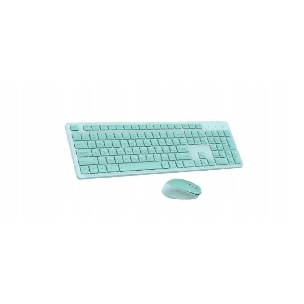 ZESTAW BEZPRZEWODOWY KLAWIATURA I MYSZ QWERTY IT USB ZIELONA