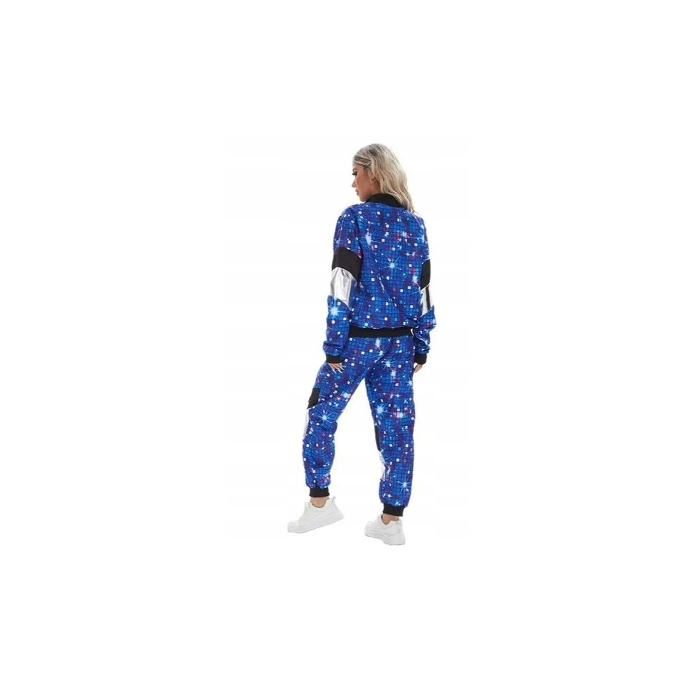 STRÓJ DRES DISCO WZÓR DYSKOTEKA LATA 80 UNISEX DAMSKI MĘSKI ROZMIAR XL