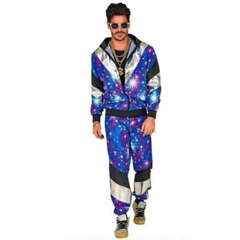 STRÓJ DRES DISCO WZÓR DYSKOTEKA LATA 80 UNISEX DAMSKI MĘSKI ROZMIAR XL
