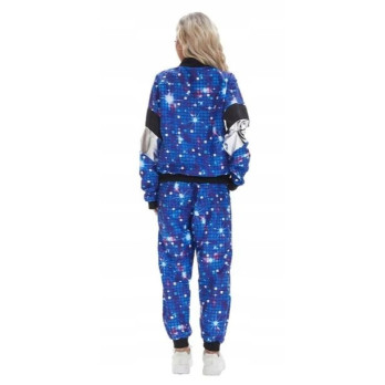 STRÓJ DRES DISCO WZÓR DYSKOTEKA LATA 80 UNISEX DAMSKI MĘSKI ROZMIAR L