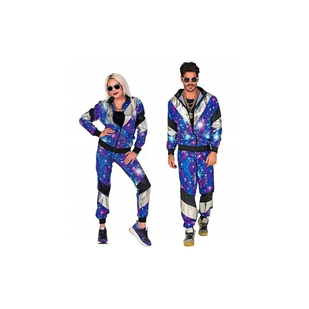 STRÓJ DRES DISCO WZÓR DYSKOTEKA LATA 80 UNISEX DAMSKI MĘSKI ROZMIAR M