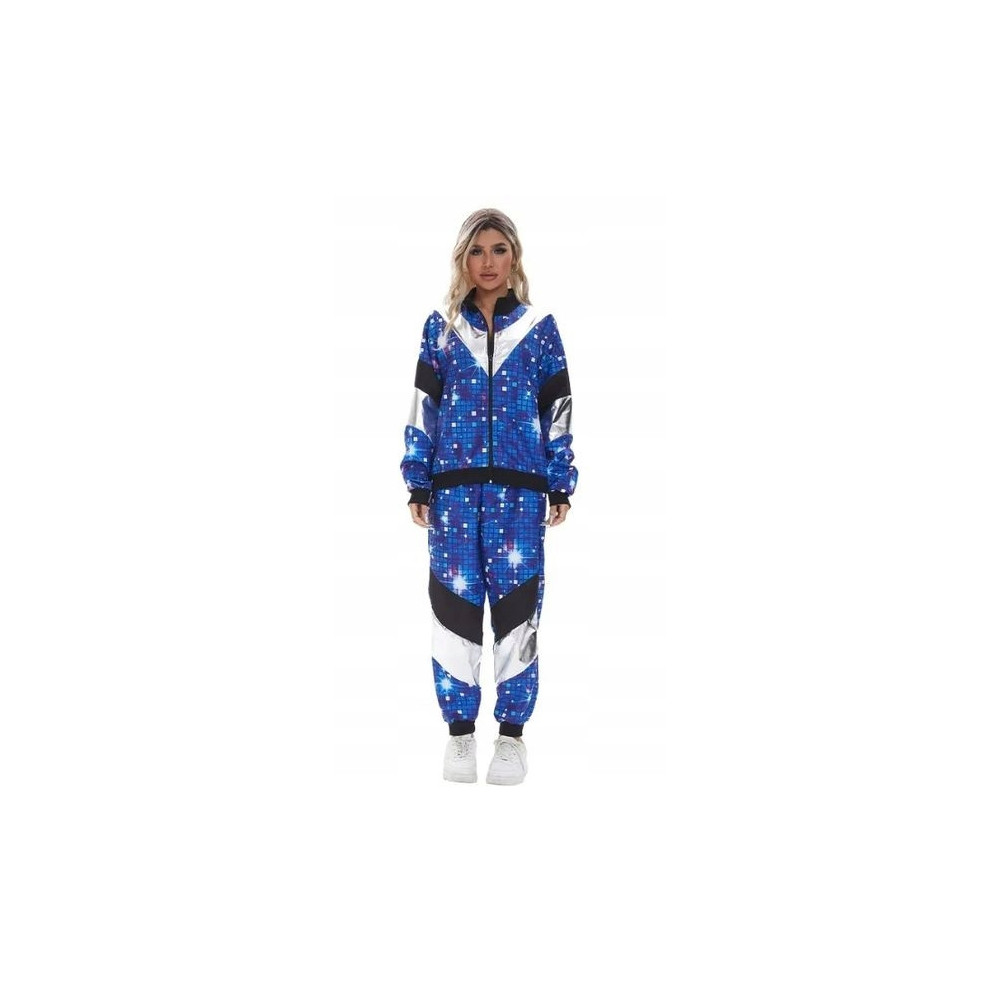 STRÓJ DRES DISCO WZÓR DYSKOTEKA LATA 80 UNISEX DAMSKI MĘSKI ROZMIAR M