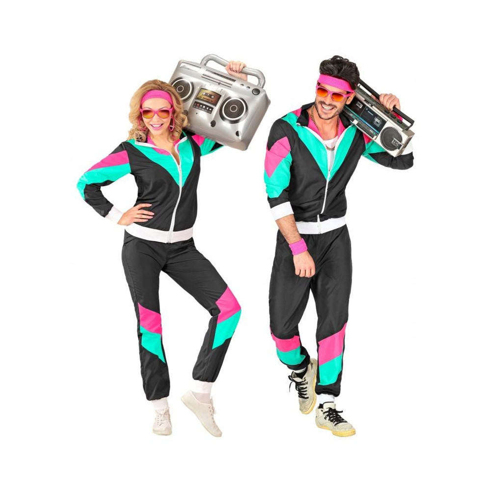 STRÓJ DRES CZARNY RETRO DRESY LATA 70 80 KOSTIUM DISCO PRZEBRANIE S