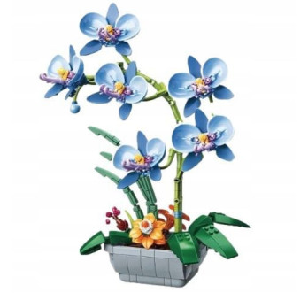 KLOCKI KONSTRUKCYJNE ORCHIDEA STORCZYK NIEBIESKI KWIAT DO UŁOŻENIA