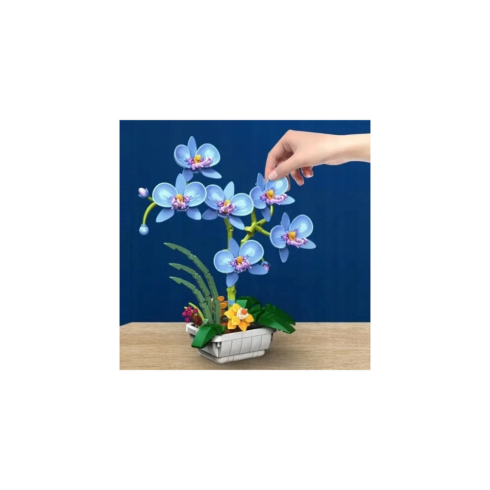 KLOCKI KONSTRUKCYJNE ORCHIDEA STORCZYK NIEBIESKI KWIAT DO UŁOŻENIA