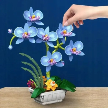 KLOCKI KONSTRUKCYJNE ORCHIDEA STORCZYK NIEBIESKI KWIAT DO UŁOŻENIA