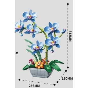 KLOCKI KONSTRUKCYJNE ORCHIDEA STORCZYK NIEBIESKI KWIAT DO UŁOŻENIA
