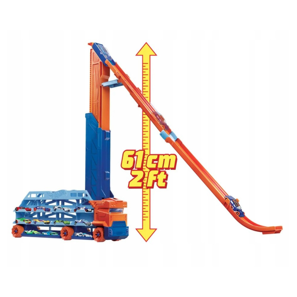 Tor samochodowy Hot Wheels City Transporter Epicki Zjazd 2w1 Prezent HDY92