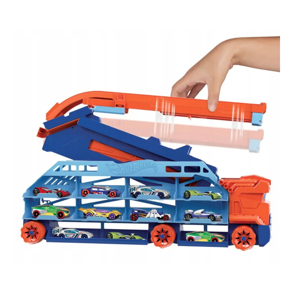 Tor samochodowy Hot Wheels City Transporter Epicki Zjazd 2w1 Prezent HDY92