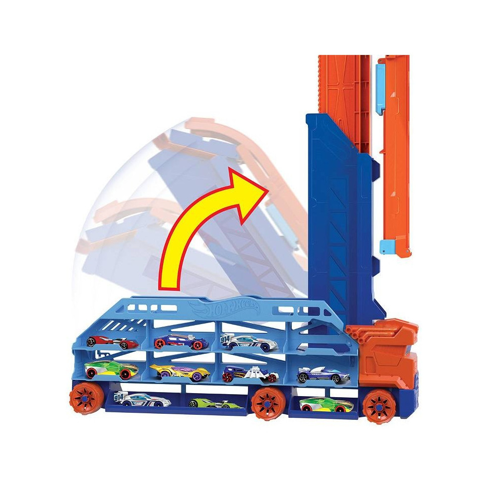 Tor samochodowy Hot Wheels City Transporter Epicki Zjazd 2w1 Prezent HDY92
