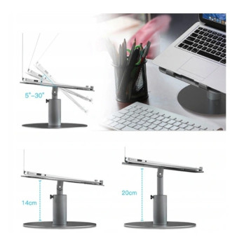 STOJAK METALOWY PODSTAWKA POD LAPTOP REGULOWANA WYSOKOŚĆ