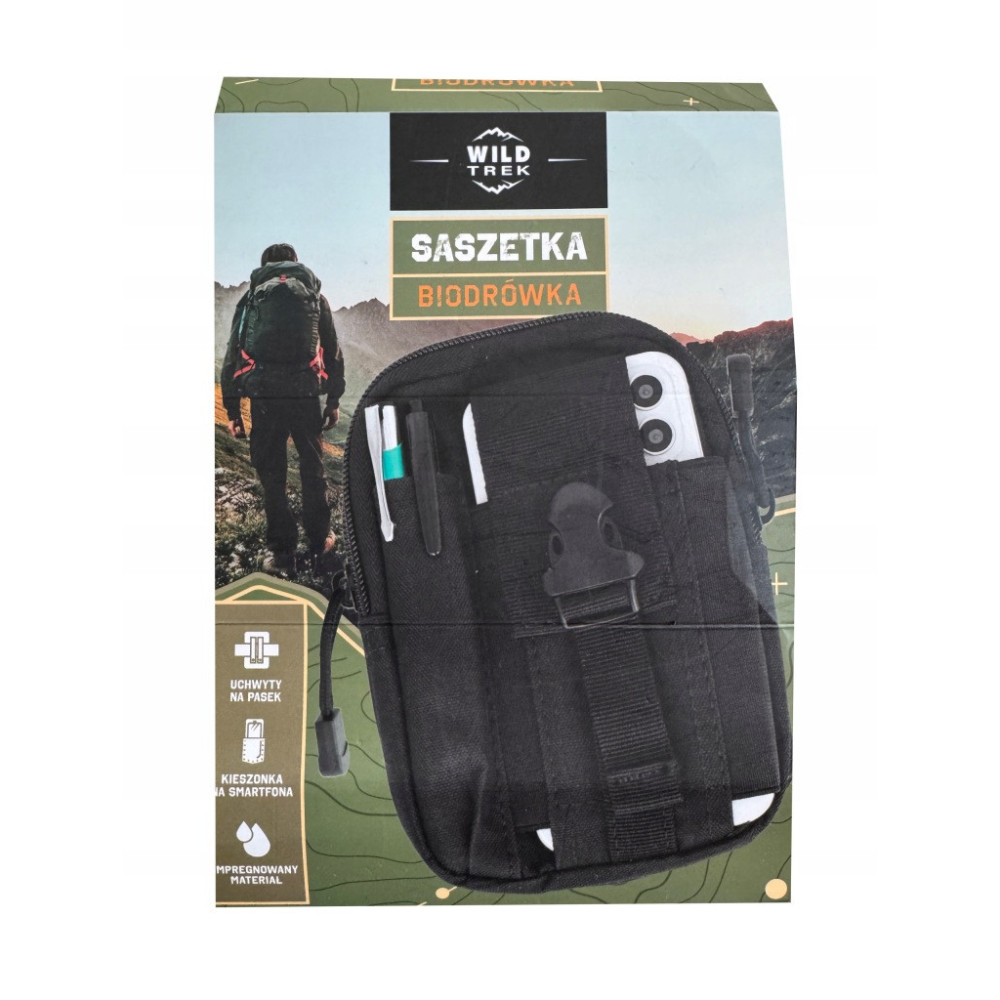 Organizer Wild Trek 17,5 x 12 x 6 cm czarny Saszetka Biodrówka