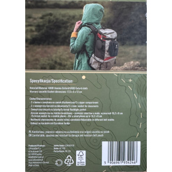 Organizer Wild Trek 17,5 x 12 x 6 cm czarny Saszetka Biodrówka
