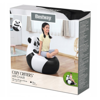 Dmuchany fotel PANDA 72x72x64 cm Bestway dmuchana pufa Prezent Dla Dzieci