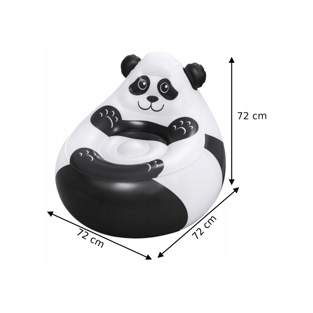 Dmuchany fotel PANDA 72x72x64 cm Bestway dmuchana pufa Prezent Dla Dzieci