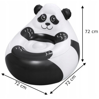 Dmuchany fotel PANDA 72x72x64 cm Bestway dmuchana pufa Prezent Dla Dzieci
