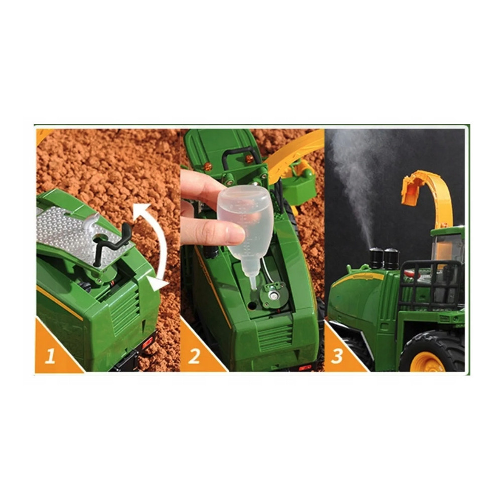 KOMBAJN ZDALNIE STEROWANY 2W1 DŹWIĘK ŚWIATŁA DYM PILOT RC