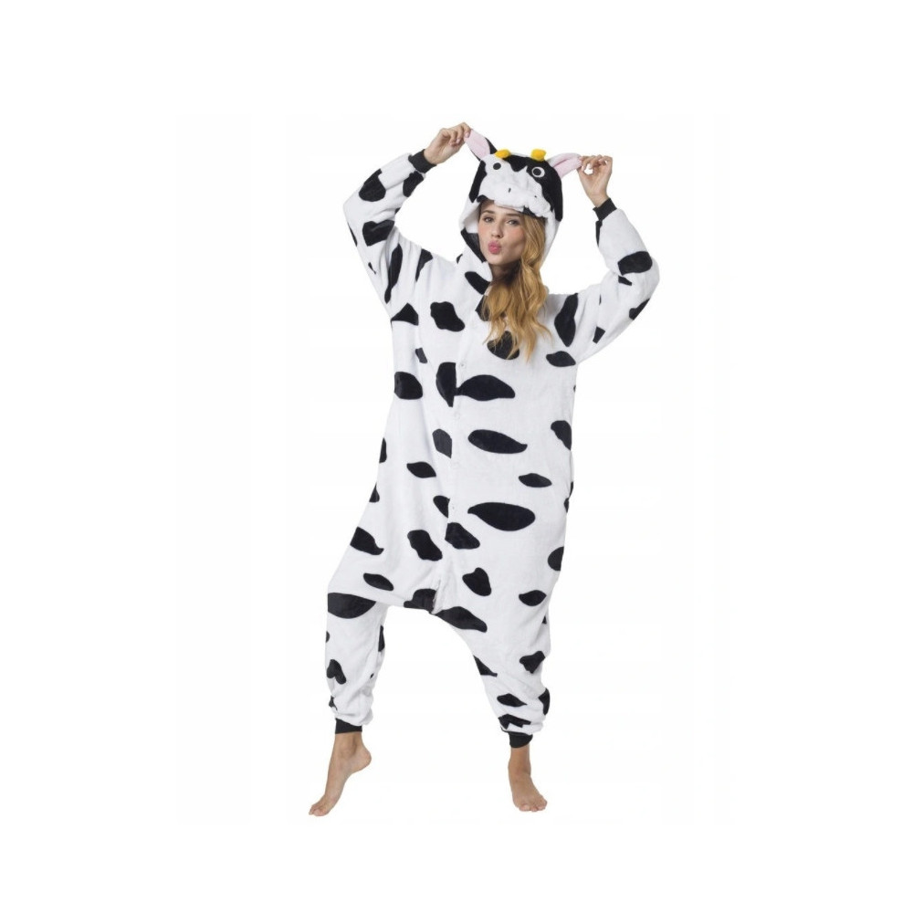KROWA ONESIE PIŻAMA KRÓWKA KOMBINEZON DRES PRZEBRANIE KIGURUMI L