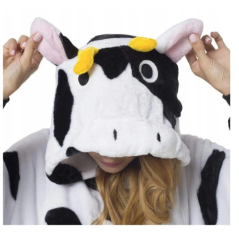 KROWA ONESIE PIŻAMA KRÓWKA KOMBINEZON DRES PRZEBRANIE KIGURUMI L