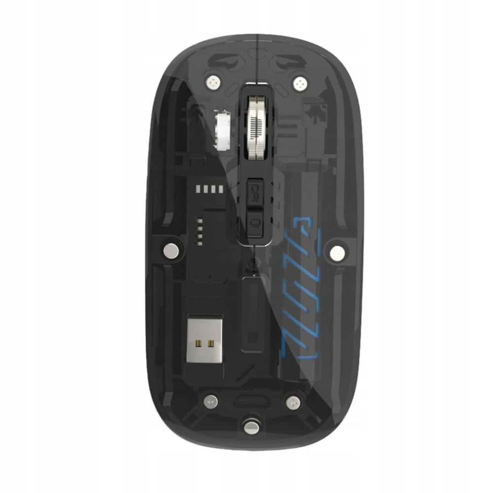 BEZPRZEWODOWA MYSZ BM501 TRANSPARENTNA BLUETOOTH+USB AKUMULATOROWA KOLORY