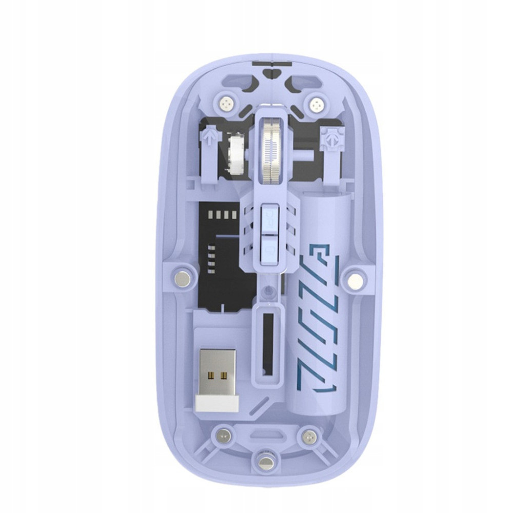 BEZPRZEWODOWA MYSZ BM501 TRANSPARENTNA BLUETOOTH+USB AKUMULATOROWA KOLORY
