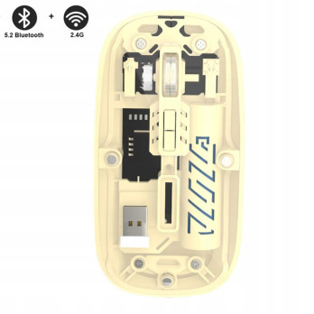 BEZPRZEWODOWA MYSZ BM501 TRANSPARENTNA BLUETOOTH+USB AKUMULATOROWA KOLORY