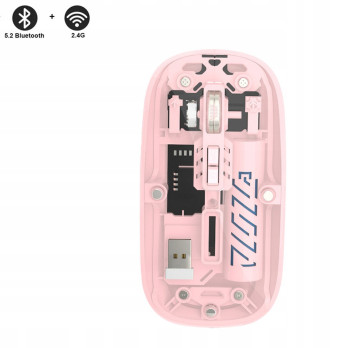 BEZPRZEWODOWA MYSZ BM501 TRANSPARENTNA BLUETOOTH+USB AKUMULATOROWA KOLORY