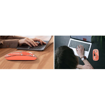 BEZPRZEWODOWA MYSZ BM501 TRANSPARENTNA BLUETOOTH+USB AKUMULATOROWA KOLORY