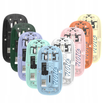 BEZPRZEWODOWA MYSZ BM501 TRANSPARENTNA BLUETOOTH+USB AKUMULATOROWA KOLORY