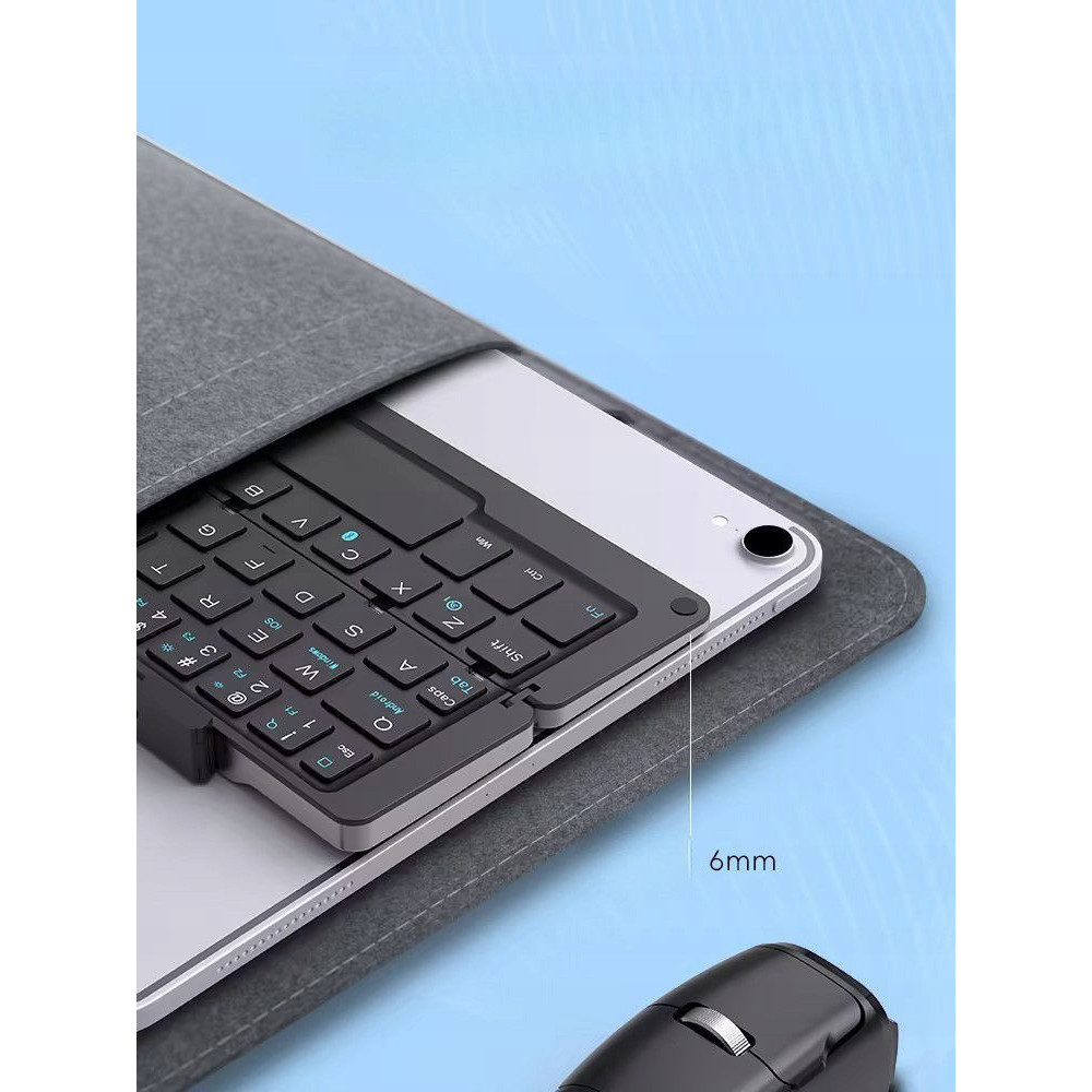 KLAWIATURA BLUETOOTH SKŁADANA BEZPRZEWODOWA ZE STOJAKIEM IOS WINDOWS