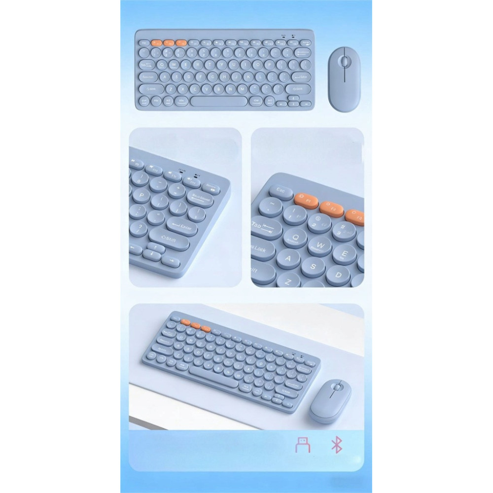 KLAWIATURA + MYSZ BEZPRZEWODOWA K902 BLUETOOTH 2.4GHZ IOS ANDROID WINDOWS