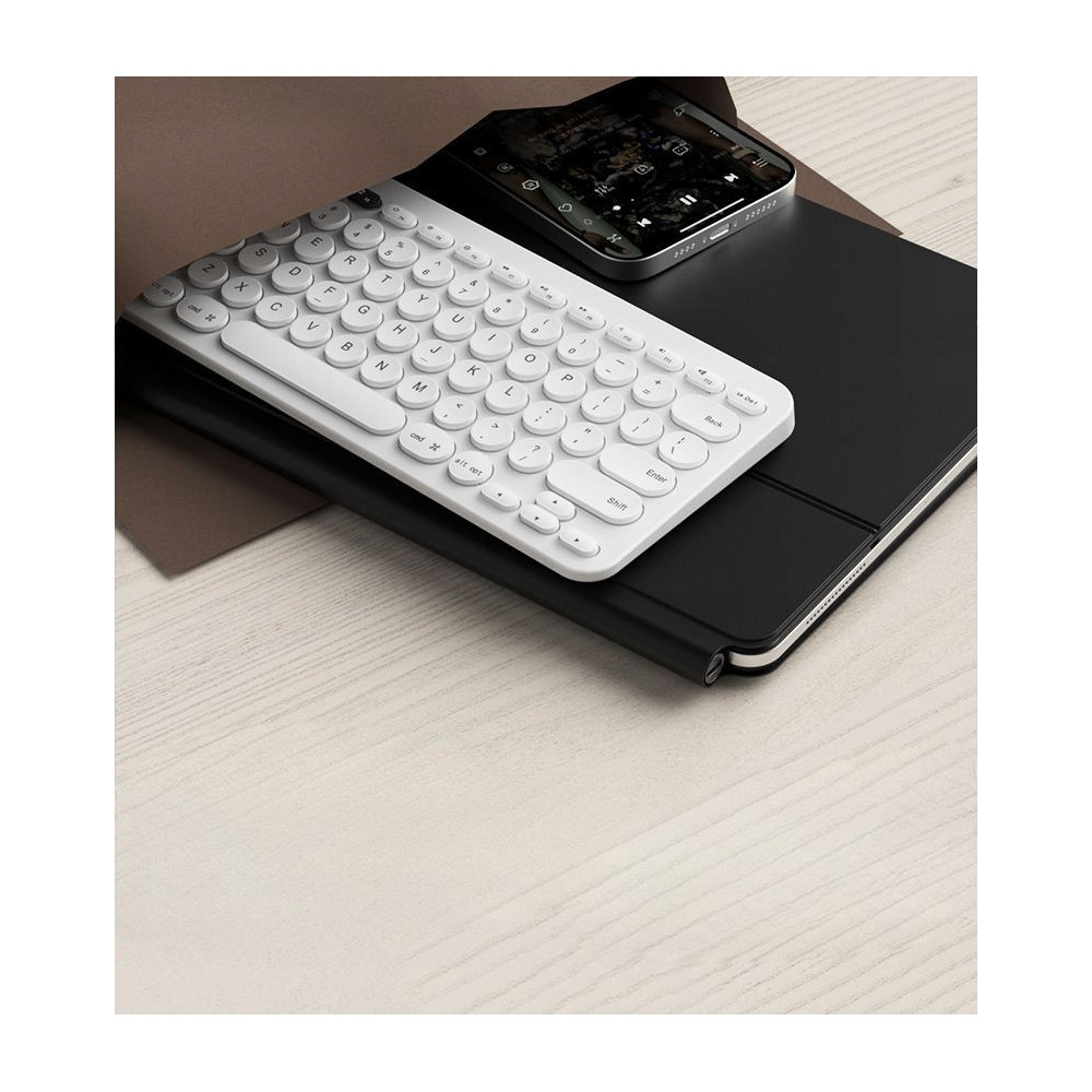 KLAWIATURA BEZPRZEWODOWA BK021 BLUETOOTH 5.0 IOS ANDROID WINDOWS BIAŁA